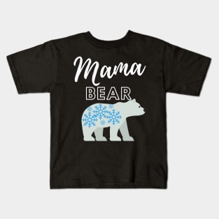 Winter Mama Bear Kids T-Shirt